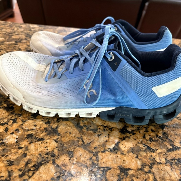 On Running women Light Blue and White Athletic Shoes - Picture 3 of 7